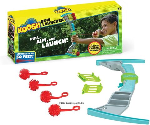 Koosh Bow Launcher with soft Koosh arrows and pop-out targets