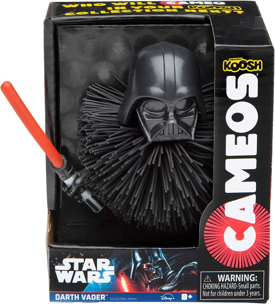 Koosh Cameos Darth Vader with black helmet and red lightsaber